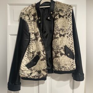 Fate Leather and Fur Jacket